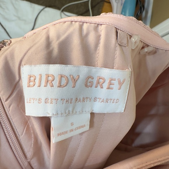 Birdy Grey Evening‎ Special Occasion Bridesmaid Dress Strapless Cowl Neck Pink S - Picture 3 of 5